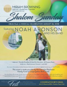 MBJLC Shalom Sunday Featuring Noah Aronson! 3