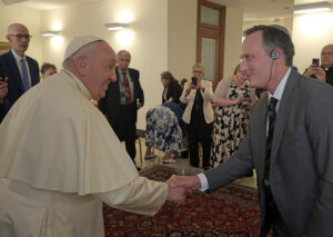 Rabbi David Lyon with Pope Francis